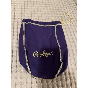 Crown Royal Purple & Gold Drawstring Bag 9.5"x7.5" Fits 750 Mil. Bottles